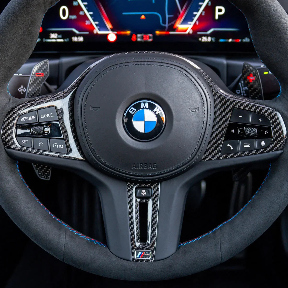 BMW G-sarja ratin hiilikuitu koristelista ACC GetCarbon™