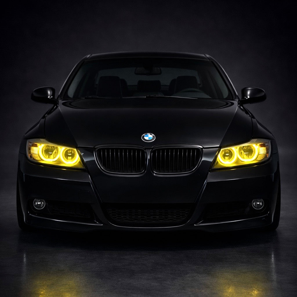 BMW E90/E91 LCI 2009-2012 - Keltaiset DRL valot (halogen)