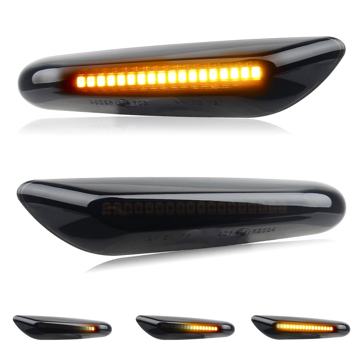 BMW E90/E92/E60 - Tummennetut Dynamic LED sivuvilkut