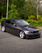 BMW E90/E91 2005-2008 Pre LCI - Etuspoileri kiiltävän musta Base