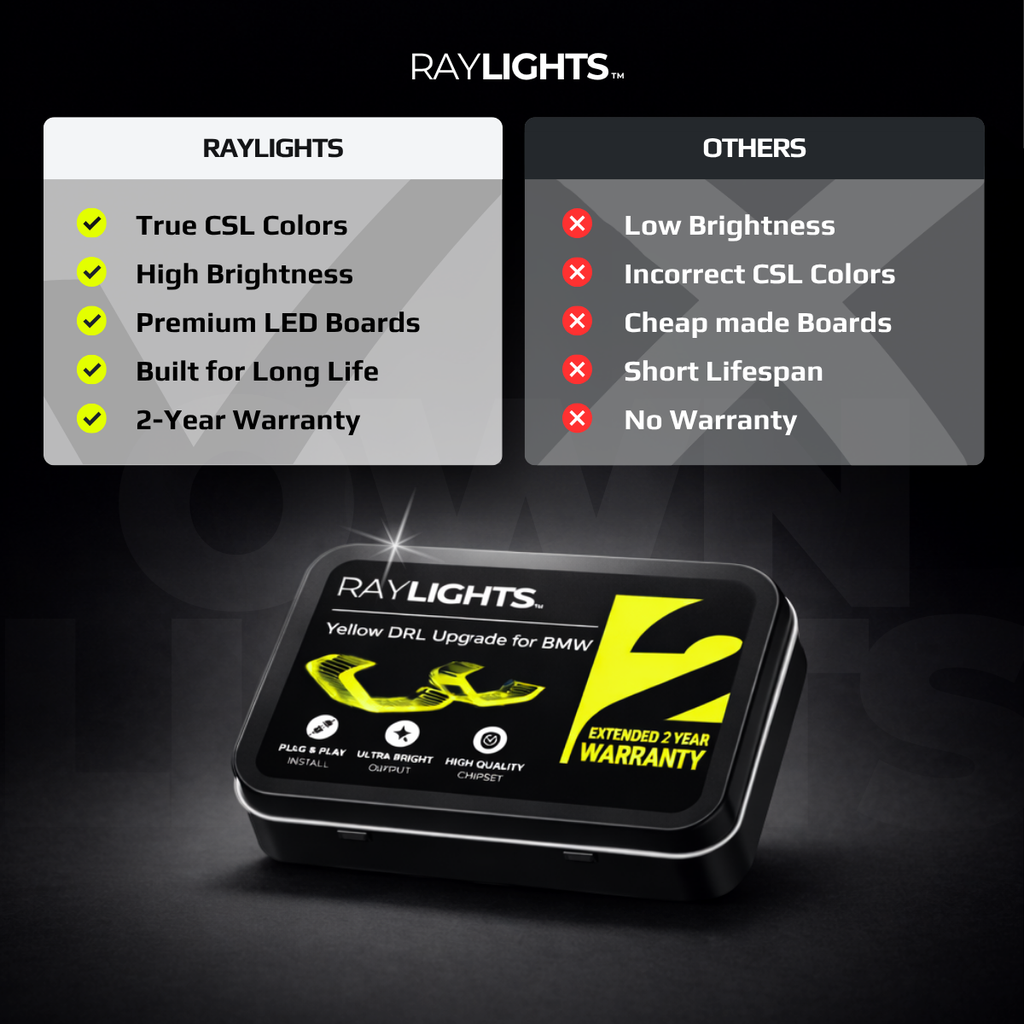 BMW E92/E93 LCI 2011-2013 - Keltaiset DRL-valot RayLights™
